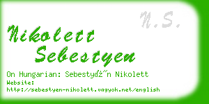 nikolett sebestyen business card